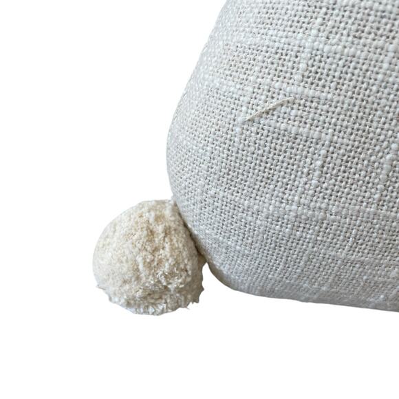 Rachel Ashwell Easter Bunny Rabbit Throw Pillow Beige & White Gingham NEW - Picture 12 of 13